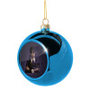 Blue Christmas tree ball ornament 8cm