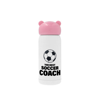 The best soccer Coach, Pink stainless steel thermal flask, 320ml