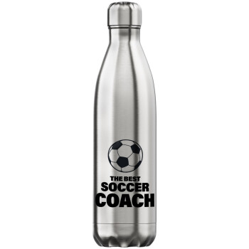 The best soccer Coach, Inox (Stainless steel) hot metal mug, double wall, 750ml