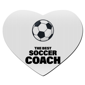 The best soccer Coach, Mousepad heart 23x20cm