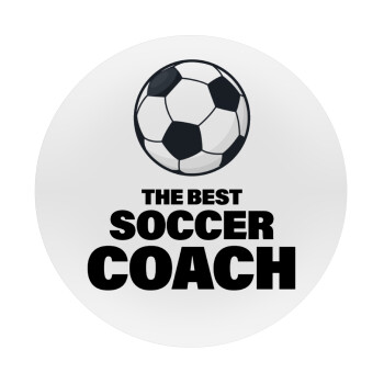 The best soccer Coach, Mousepad Round 20cm