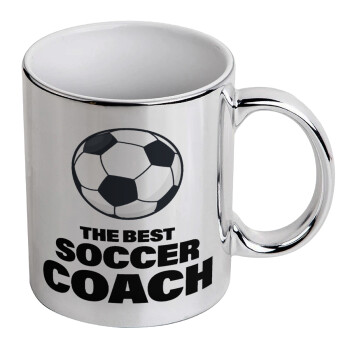 The best soccer Coach, Mug ceramic, silver mirror, 330ml