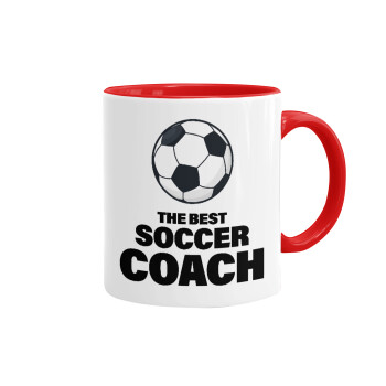 The best soccer Coach, Mug colored red, ceramic, 330ml