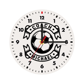 Soccer coach, Wooden wall clock (20cm)