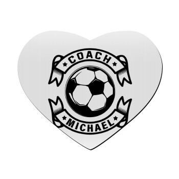 Soccer coach, Mousepad heart 23x20cm