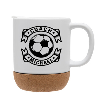 Soccer coach, Ceramic coffee mug Cork (MAT), 330ml (1pcs)