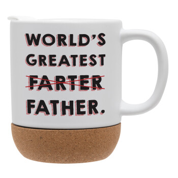 World's greatest farter, Ceramic coffee mug Cork (MAT), 330ml (1pcs)