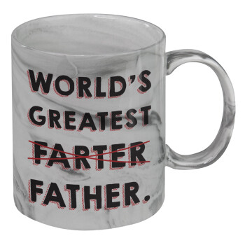 World's greatest farter, Mug ceramic marble style, 330ml