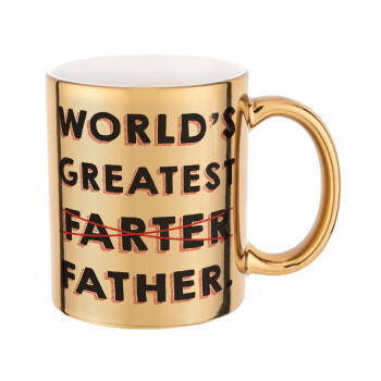 World's greatest farter, Mug ceramic, gold mirror, 330ml