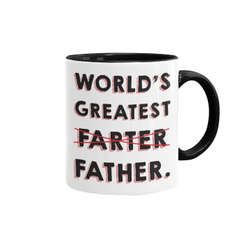 World's greatest farter, Mug colored black, ceramic, 330ml