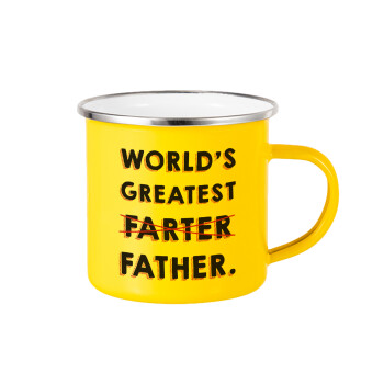 World's greatest farter, Yellow Enamel Metallic Cup 360ml