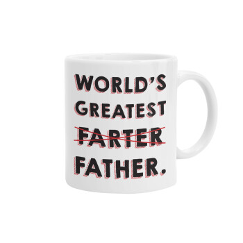 World's greatest farter, Ceramic coffee mug, 330ml (1pcs)