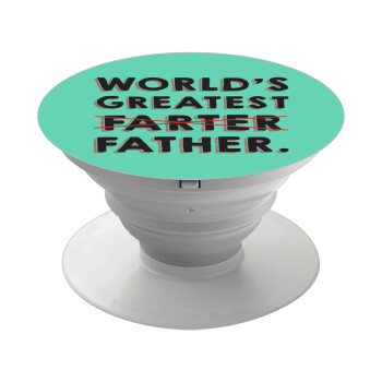 World's greatest farter, Phone Holders Stand  White Hand-held Mobile Phone Holder