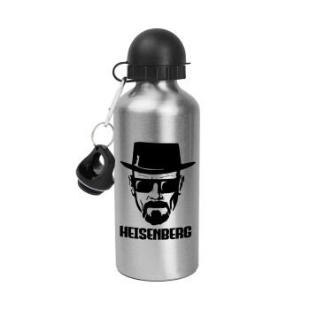 Heisenberg breaking bad, Metallic water jug, Silver, aluminum 500ml