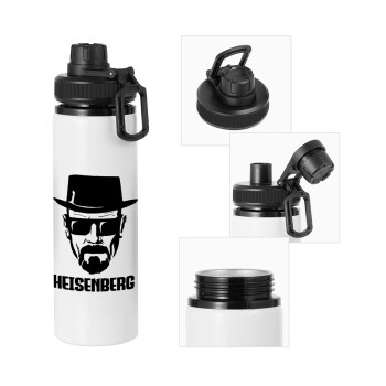 Heisenberg breaking bad, Metal water bottle with safety cap, aluminum 850ml