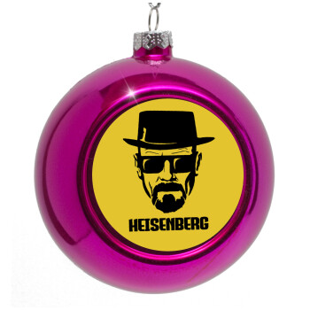 Heisenberg breaking bad, Purple Christmas tree ornament bauble 8cm