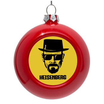 Heisenberg breaking bad, Red Christmas tree ornament bauble 8cm