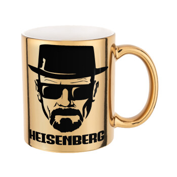 Heisenberg breaking bad, Κούπα κεραμική, χρυσή καθρέπτης, 330ml