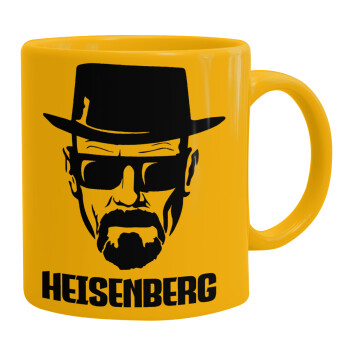 Heisenberg breaking bad, Ceramic coffee mug yellow, 330ml