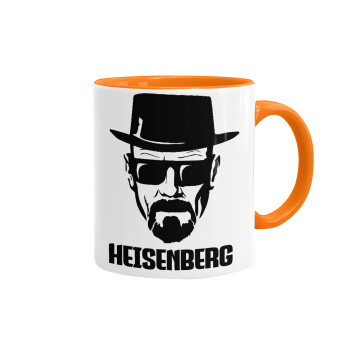 Heisenberg breaking bad, Mug colored orange, ceramic, 330ml