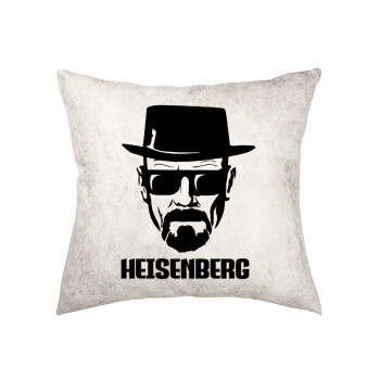 Heisenberg breaking bad, Μαξιλάρι καναπέ Δερματίνη Γκρι 40x40cm με γέμισμα