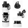 Metal water bottle with safety cap, aluminum 850ml