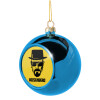 Blue Christmas tree ball ornament 8cm