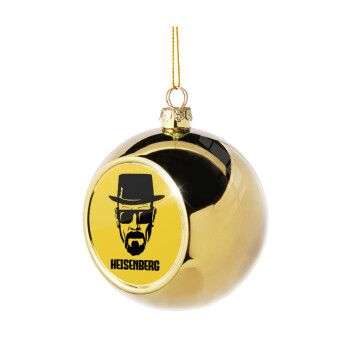 Heisenberg breaking bad, Golden Christmas tree ball ornament 8cm