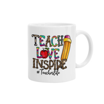 Teach, Love, Inspire, Κούπα, κεραμική, 330ml (1 τεμάχιο)