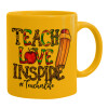 Ceramic coffee mug yellow, 330ml