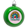 Green Christmas tree ornament bauble 8cm