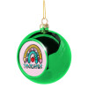 Green Christmas tree ornament ball 8cm