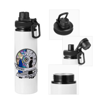 Wednesday window, Metal water bottle with safety cap, aluminum 850ml
