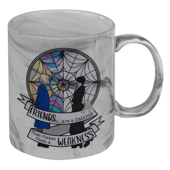 Wednesday window, Mug ceramic marble style, 330ml