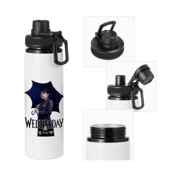 Wednesday rain, Metal water bottle with safety cap, aluminum 850ml