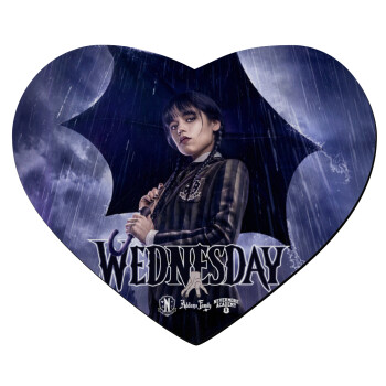Wednesday rain, Mousepad καρδιά 23x20cm