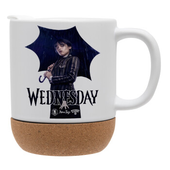 Wednesday rain, Ceramic coffee mug Cork (MAT), 330ml (1pcs)