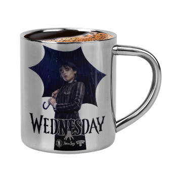 Wednesday rain, Double-wall metal cup for espresso (220ml)