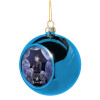 Blue Christmas tree ball ornament 8cm