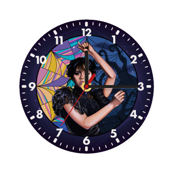 Wednesday dance, Wooden wall clock (20cm)