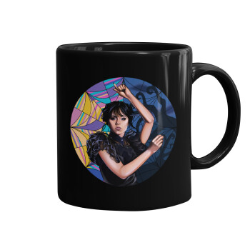 Wednesday dance, Mug black, ceramic, 330ml