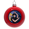 Red Christmas tree ornament bauble 8cm