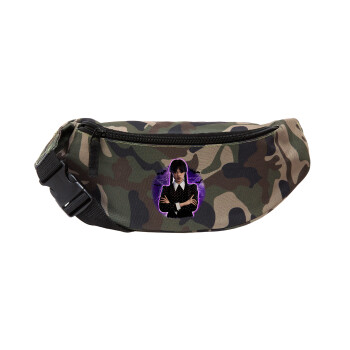 Wednesday moonlight, Unisex waist bag (banana) in Jungle camouflage color with 2 pockets