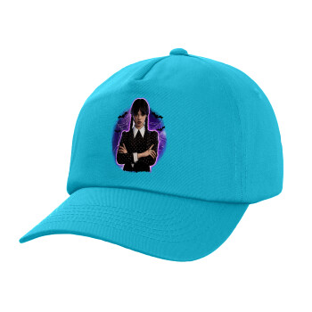 Wednesday moonlight, Adult Baseball Cap, 100% Cotton, Blue (COTTON, ADULT, UNISEX, ONE SIZE)