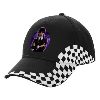 Wednesday moonlight, Adult Ultimate BLACK RACING Cap, (100% COTTON DRILL, ADULT, UNISEX, ONE SIZE)