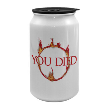 You Died | Dark Souls, Κούπα ταξιδιού μεταλλική με καπάκι (tin-can) 500ml