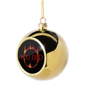 You Died | Dark Souls, Golden Christmas tree ball ornament 8cm