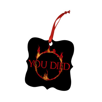 You Died | Dark Souls, Christmas ornament polygon wooden 7.5cm