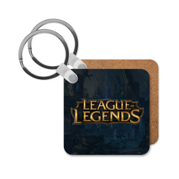 League of Legends LoL, Μπρελόκ Ξύλινο τετράγωνο MDF