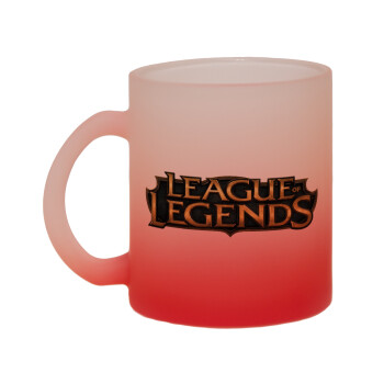 League of Legends LoL, Κούπα γυάλινη δίχρωμη με βάση το κόκκινο ματ, 330ml